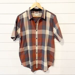 OurCaste | Short Sleeve Button Down plaid Shirt
